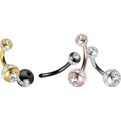 PIERCINGLINE  Bauchnabelpiercing Chirurgenstahl Mini Bananabell