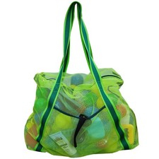 Mesh Beach Toy Bag with Zipper Sand Toys Net Tote Bags Lightweight