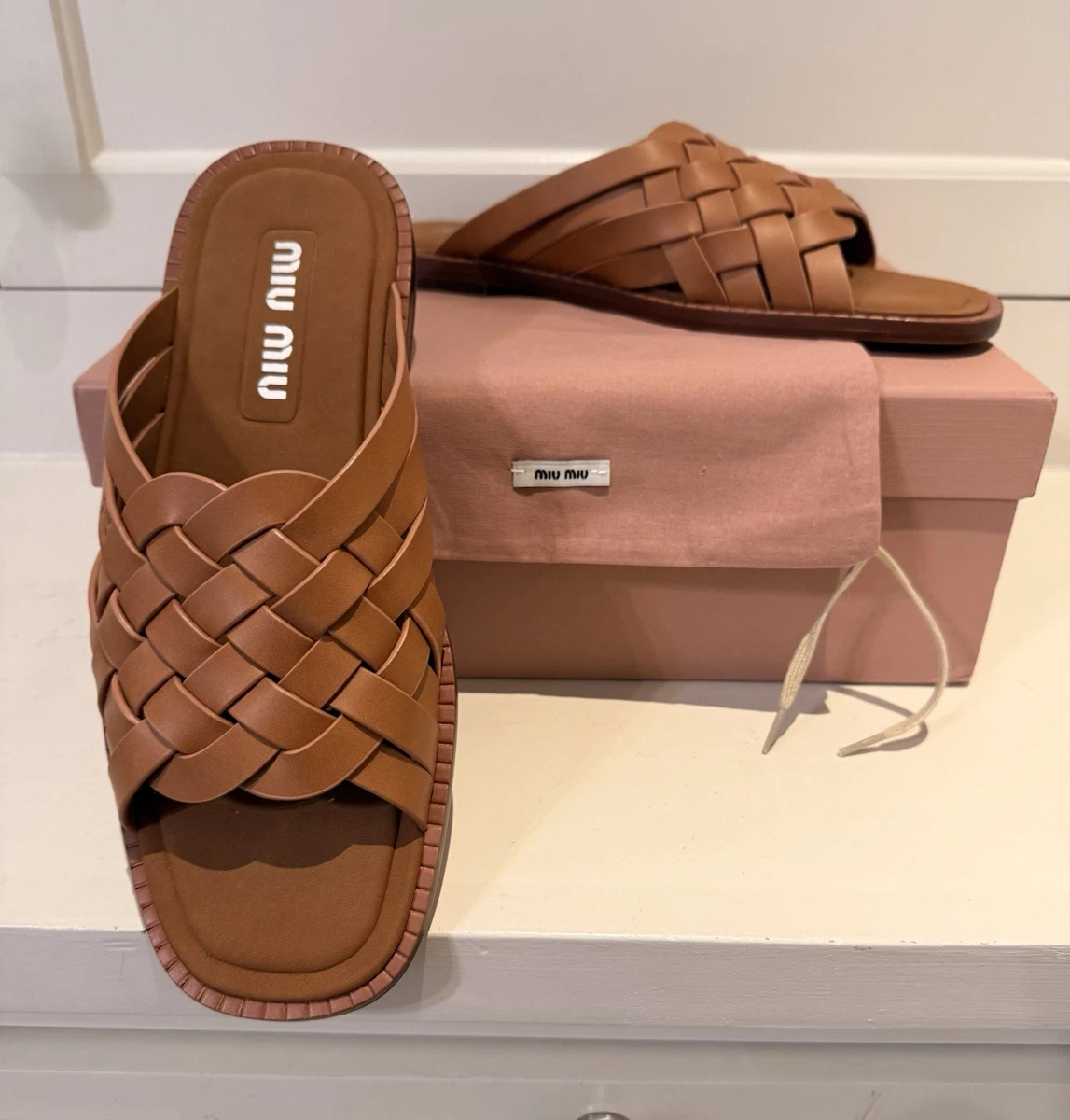 ♡未使用♡MIU MIU CALZATURE DONNA サンダル ミュール Miu Miu M Slide Sandals for Women for sale | eBay