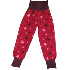 Trousers waxed trousers stars dark pink comfortable children's trousers size 62 to 158 handmade