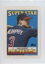 1988 Topps Super Star Sticker Back Cards Dale Murphy Dion James Gary Pettis 7j0