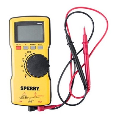 Gardner Bender Sperry Instruments DM6800 Thin, Auto ranging 600V AC/DC, 10A, Yel