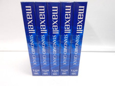 Maxell Standard Grade 6 Hours T-120 Video Cassette 5 Pack -New/Sealed