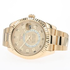 Rolex Sky-Dweller Solid 18kt Yellow Gold Champagne Dial 326938