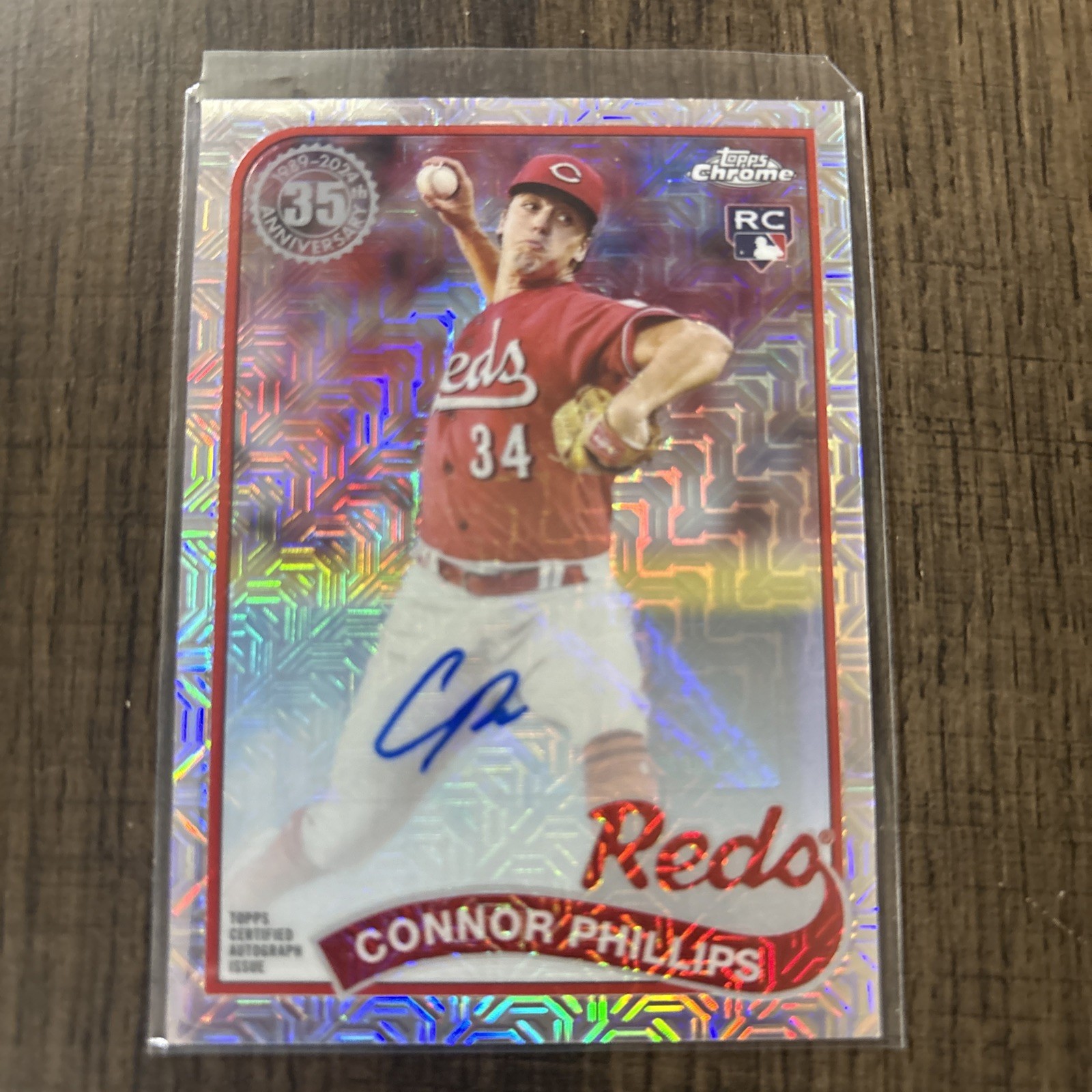 2024 Topps Series 2 Silver Pack Mojo Rookie Auto Connor Phillips #2T89C-44 Reds