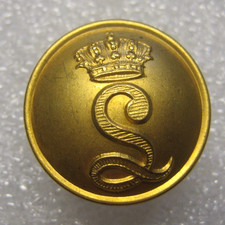 Uniform Button badge FISCH & CIE BRUSSELS, monogram L.Royal Crown