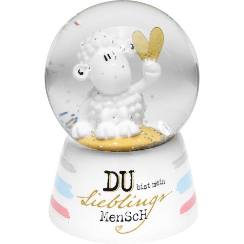 "Traumkugel \"Du Bist Mein Lieblingsmensch\" Schneekugel Sheepworld Schaf"-image