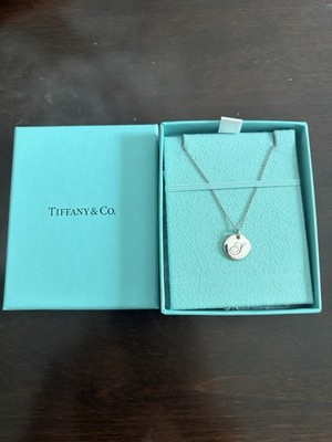 Tiffany & Co. Notizen Buchstabe S Initiale Anhänger 16'' Halskette in Sterlingsilber
