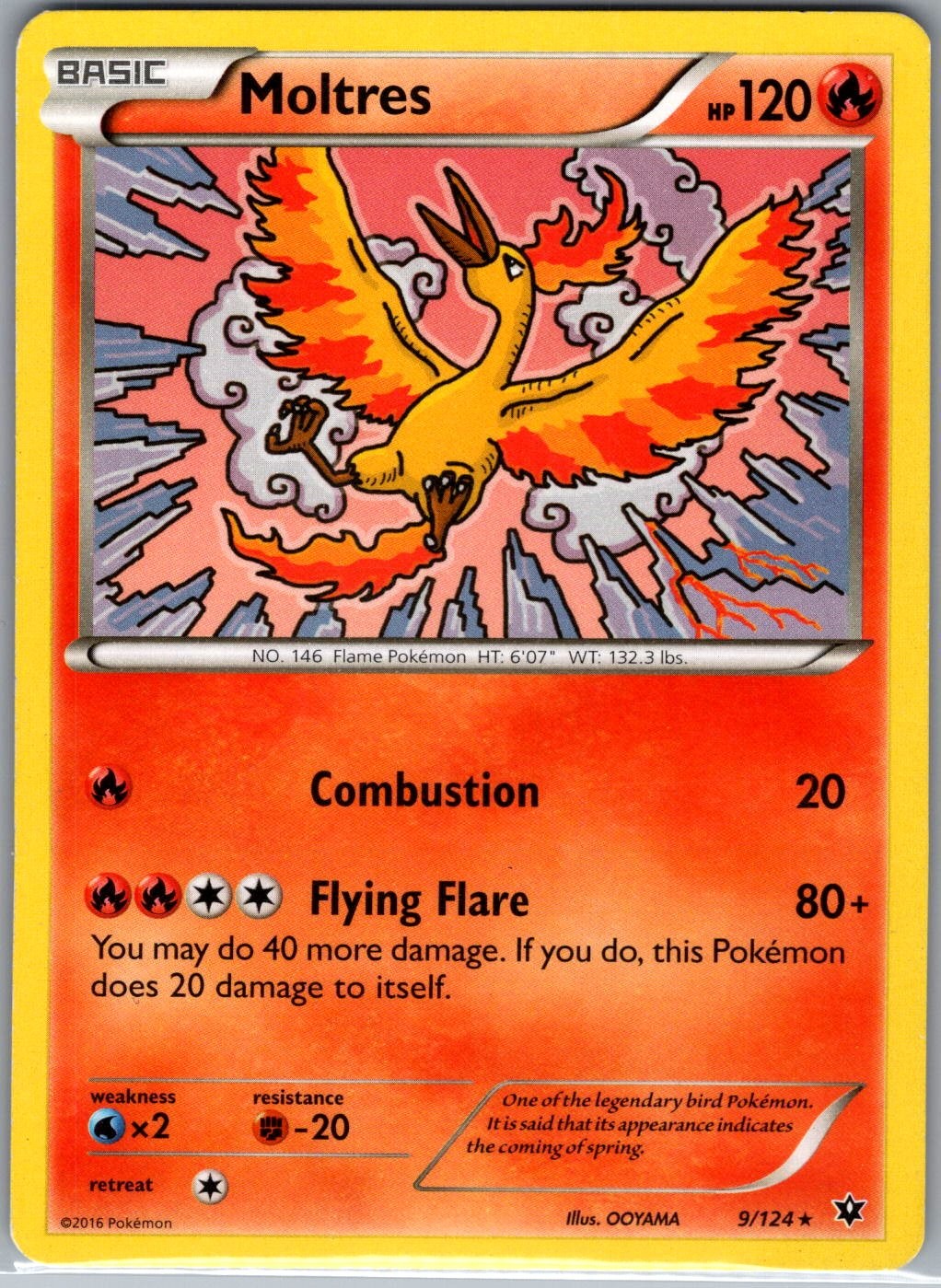 Moltres 9/124 Non Holo XY - Fates Collide - Pokemon Card - LP