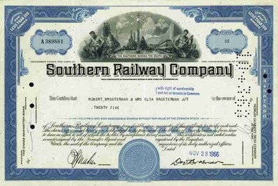 Southern Railway Company SOU 1966 St. Louis Norfolk Jacksonville K.P. Manus 25 S