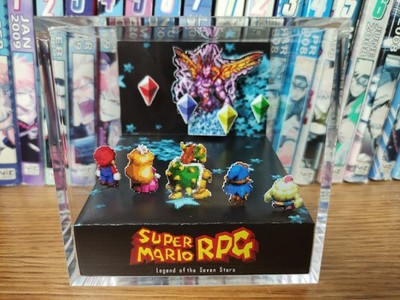 Super Mario RPG - Mario Bowser Culex Boss Handmade Diorama - Gaming Cube -Fanart
