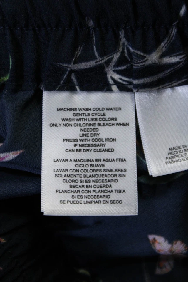 Rachel Roy Womens Elastic Waistband Drawstring Crop Leg Casual Pants Navy Size S - Image 4 of 4