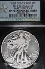 2013 W NGC SP70 ENHANCED FINISH EARLY RELEASES AMERICAN SILVER EAGLE #B51808