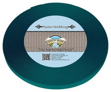 Country Brook Design  3/8 Inch Teal Heavy Duty Nylon Webbing, 10 Yards
