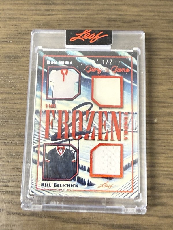 2025 LEAF GLORY DON SHULA BILL BELICHIK DUAL GAME USED PATCHES #1/2
