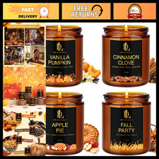 Scented Fall Candles Set - 4 Pack, 28oz Soy Wax for Home Decor  Aromatherapy