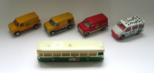 MAJORETTE : Autobus, 2x Fourgon Van, US Van & Ford Transit Minibus