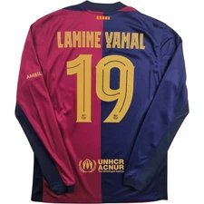 NEW FC Barcelona 2024-25 Nike home LS Lamine Yamal (BNWT) football jersey size M