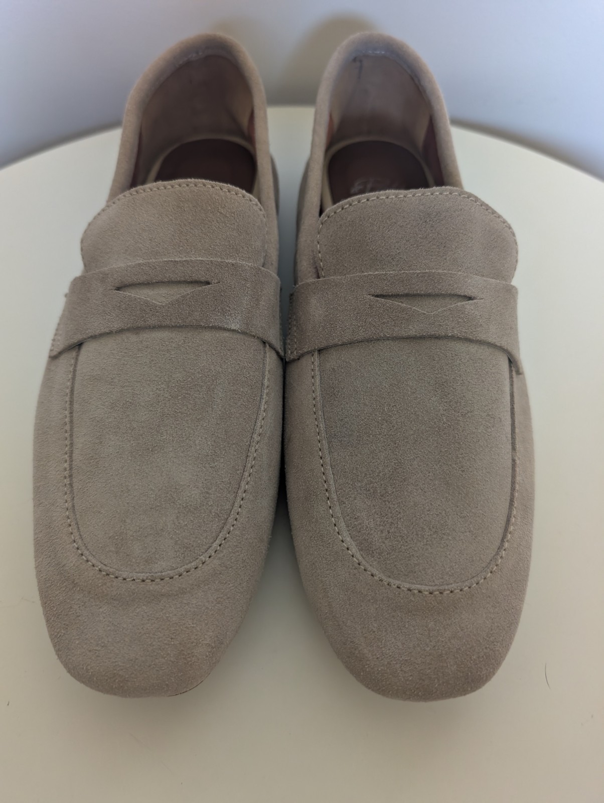 A Piedi Suede Beige Loafers Uk6.5 Eu40 image 3