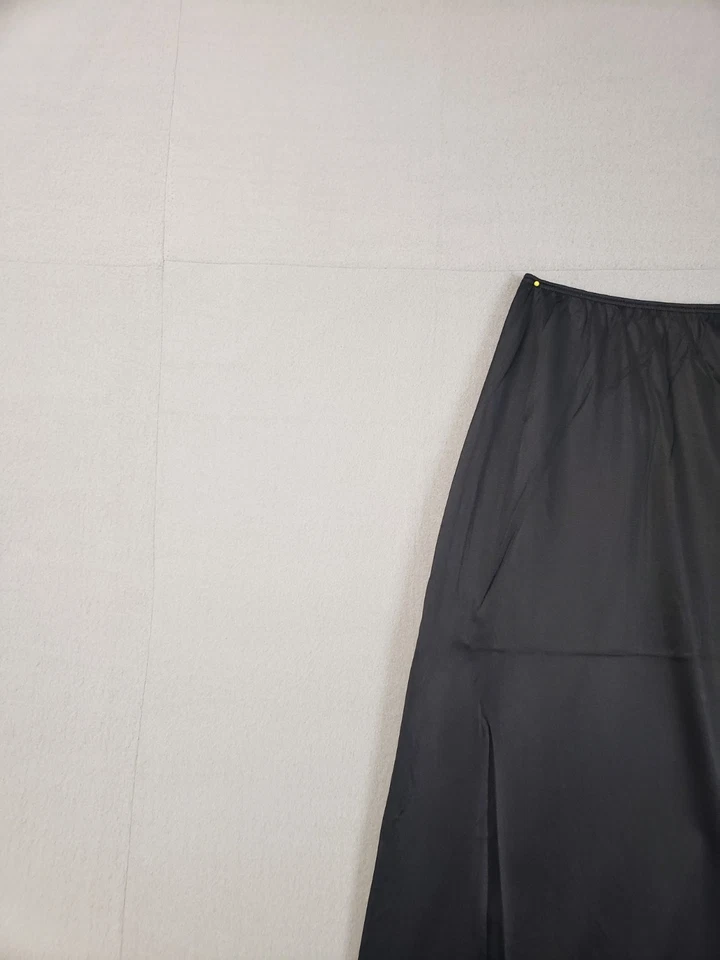 Женская майка Sears S черная вышитая кружевная панель эластичная талия макси комфорт - Изображение 2 из 4