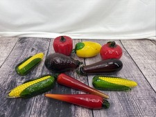 Vintage Murano Style Glass Fruit Lot of 10 Hand Blown