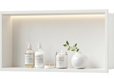 Neodrain Recessed LED Shower Wall Niche Stainless Steel Cabinet 24X12 White