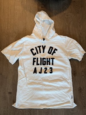 Nike Air Jordan  City of Flight AJ23  Men s Short-Sleeve Hooded T-Shirt   White