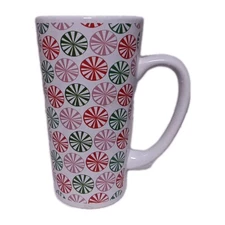SCM Home Multicolored Holiday Peppermint Candies Oversized Coffee/Hot Cocoa Mug