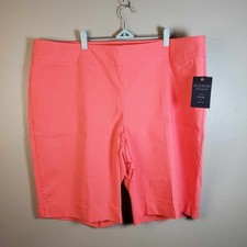 Zack and Rachel Bermuda NWT Shorts Size 24W Orange Stretch MSRP $58