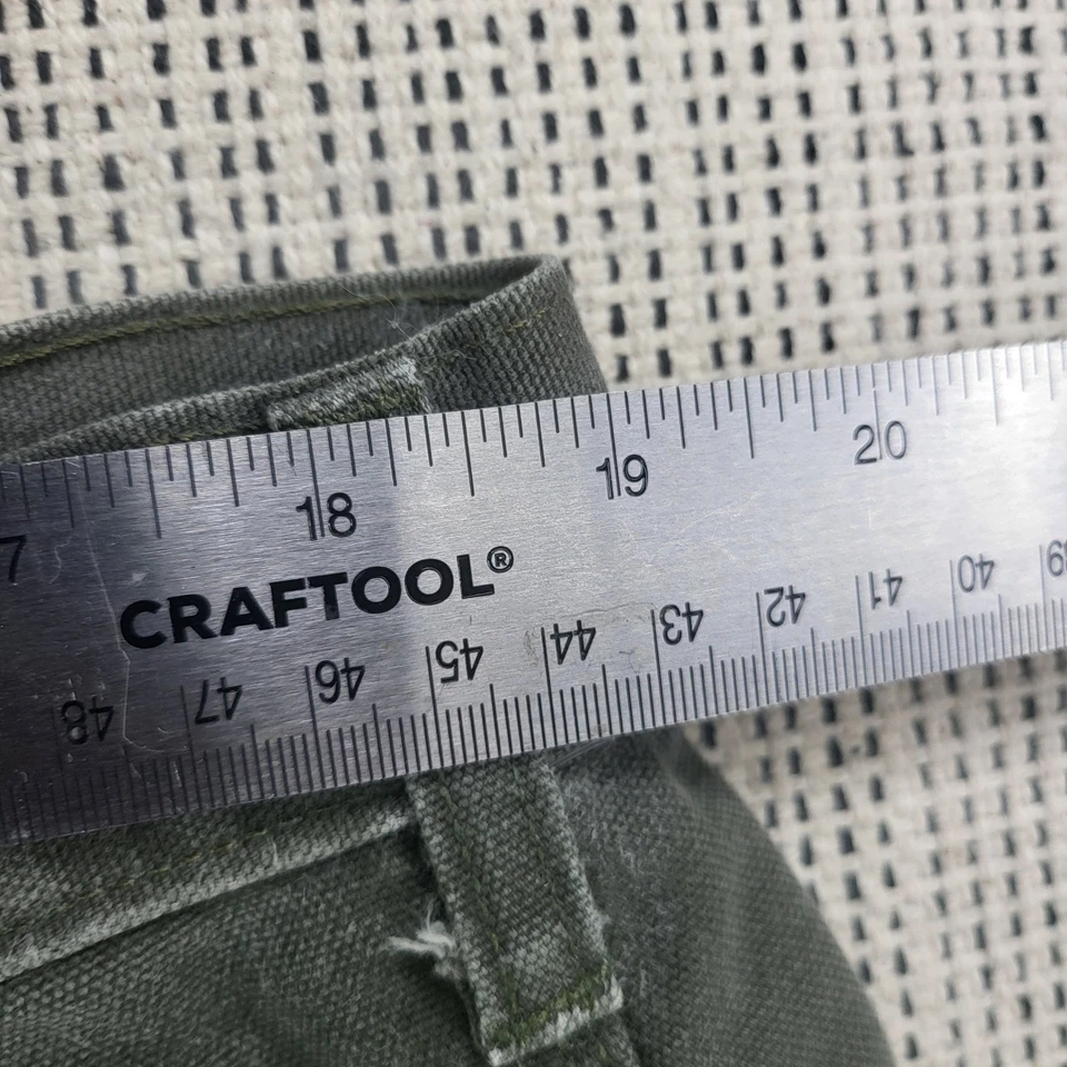 Carhartt Dungaree Fit B11 MOS Work Pants Men's 38x30 Olive Green Cotton Canvas - Image 4 of 4