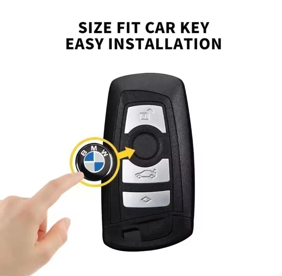 2X Replacement remote Key fob Badge 3D Emblem Sticker Decal BMW 11mm Genuine - Image 2 of 4