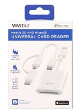 Vivitar Mobile SD and MicroSD Universal Card Reader White MOV4016 - White