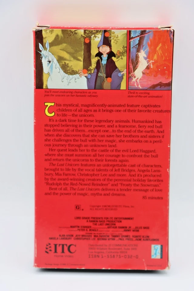 The Last Unicorn (VHS, ITC Home Video, 1988) Jeff Bridges Mia Farrow Rankin Bass - Image 4 of 4