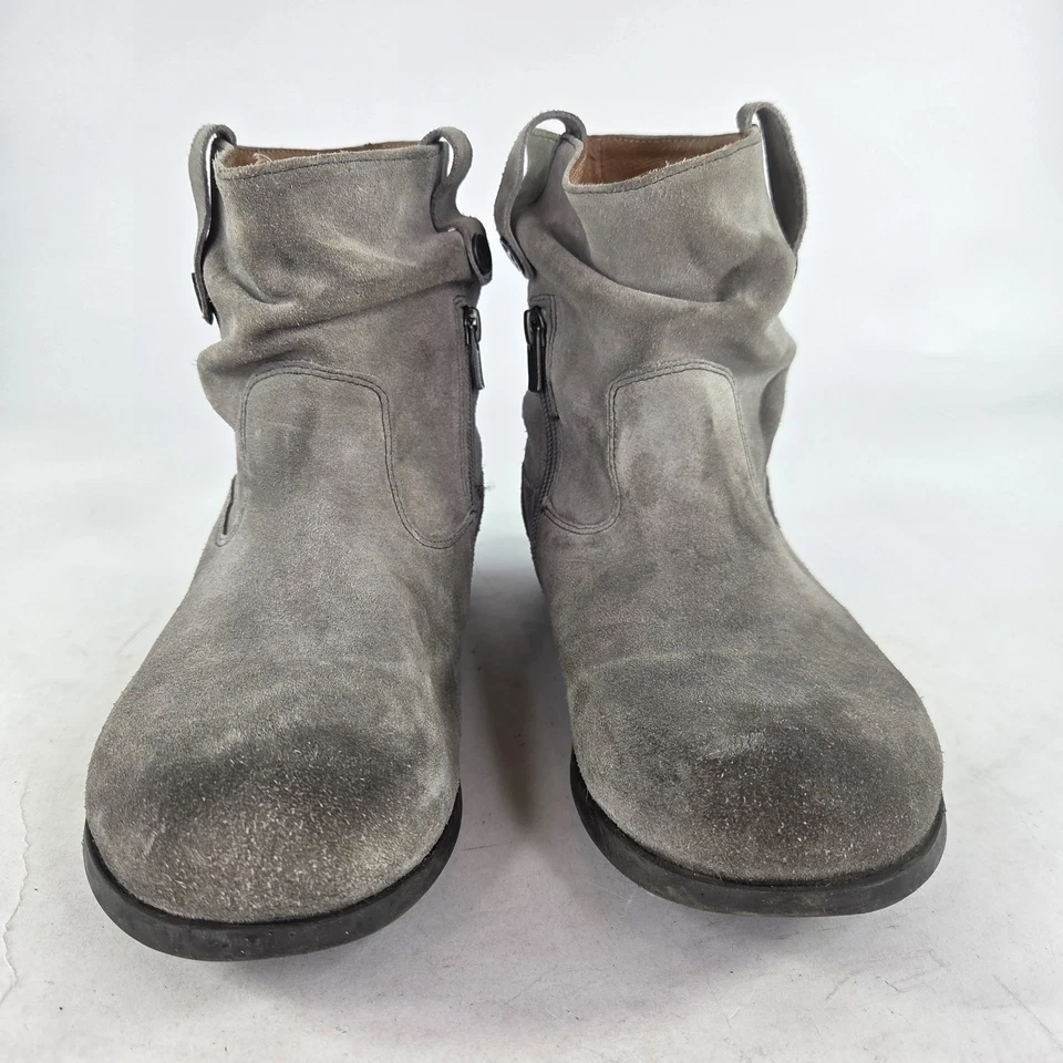 Birkenstock Sarina Bota al Tobillo holgada de gamuza encerada EE. UU. 10 Mujer Gris Bota Foto 2 de 4