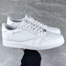 Travis Scott x Air Jordan 1 Low OG White Party Reverse Swoosh Men’s Casual Shoes