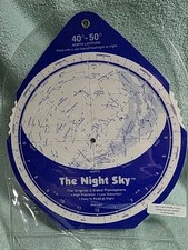 The Night Sky Planisphere 40 -50 N 1992 David Chandler In Original Package