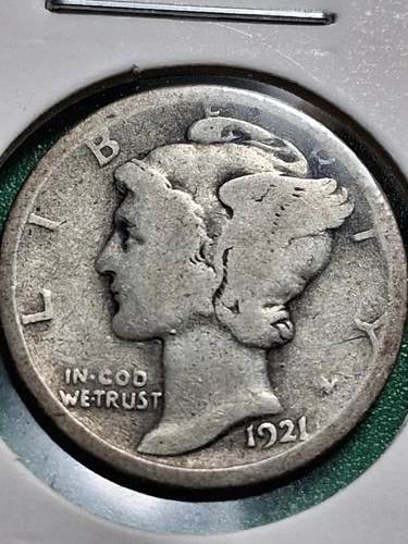 1921-P MERCURY DIME . KEY DATE. GOOD CONDITION