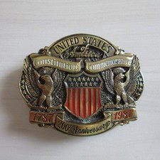 United States Constitution Commemorative 200th Anniversary 1787-1987 Belt Buckle