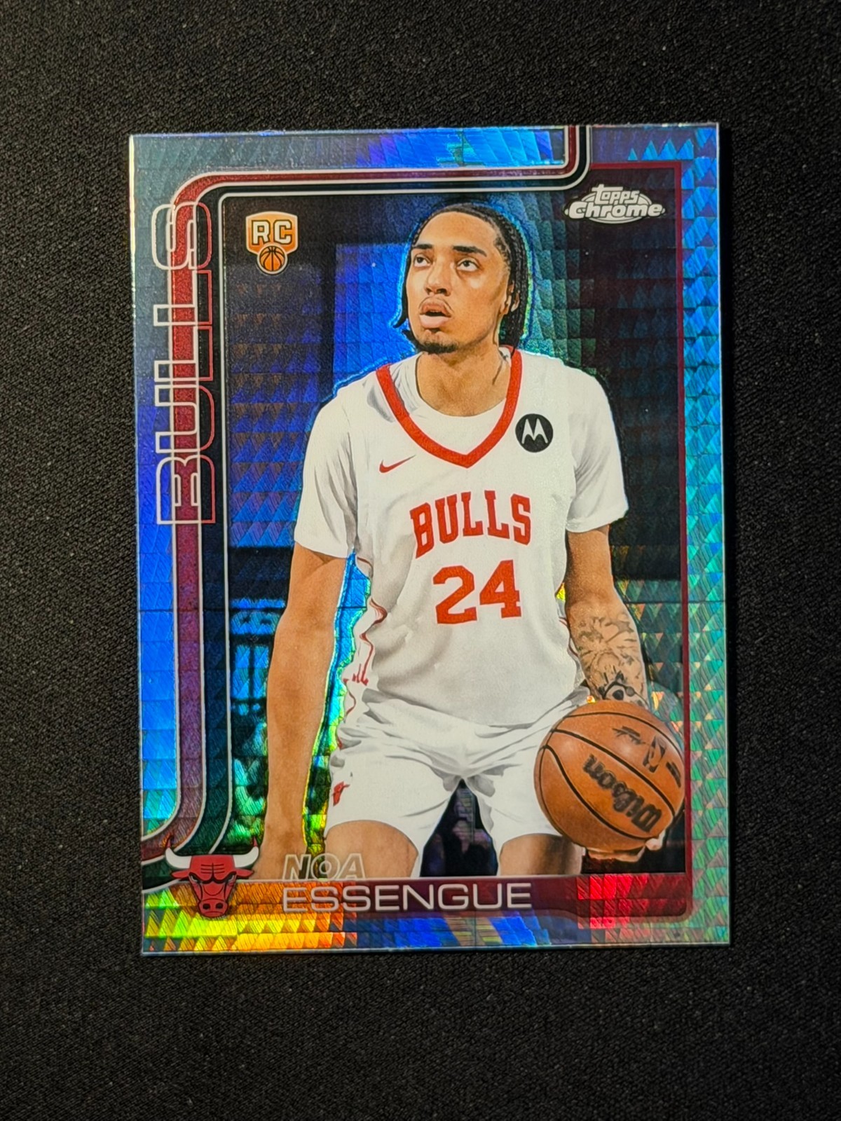 Noa Essengue 2025-26 Topps Chrome Prism Refractor Rookie #262 RC