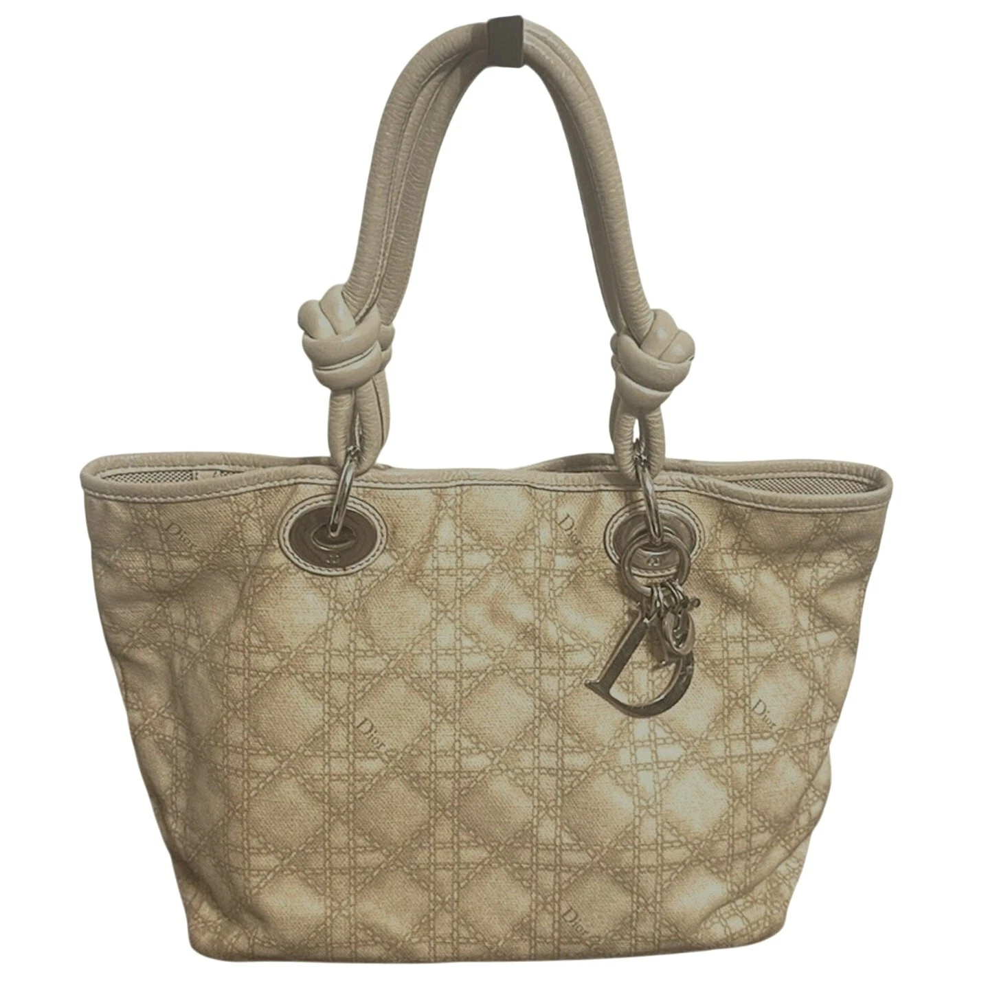 Authentique sac fourre tout Christian Dior toile cuir 2008 collection John Galliano