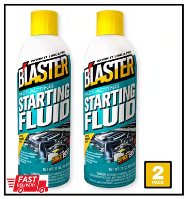 #ad 2 Pk 11oz Engine Starting Fluid Spray Fast Acting Cold Start Boost Ether NEW $11.10