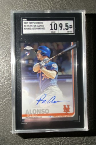 2019 Topps Chrome - Rookie Autographs Pete Alonso #RA-PA (AU, RC)