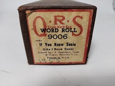 QRS Player Piano Word Roll 9006 If you Knew Susie Played By J. Lawrence Cook