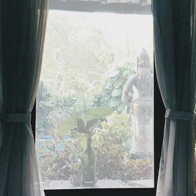 Selbstklebende mattierte Fenster-Sichtschutzfolie, 78,74"L x 17,72"W, Klar - Bild 1 von 4