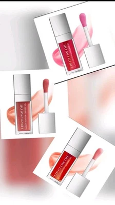 Lip Glow Oil X3 Hot Pink, Nude Pink & Cherry Red Moisturizing  - image 1 of 4