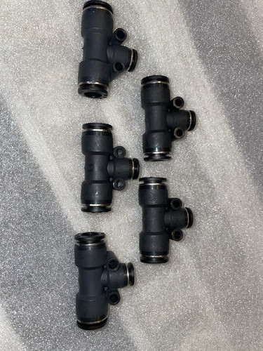 PNEUMATIC Air Fittings Push To Connect Fittings 3/8'' x 1/4'' x 3/8 Inch 5 Pc. - Picture 5 of 9