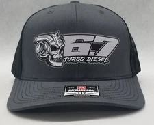 6.7 TURBO DIESEL SKULL SNAPBACK HAT - TRUCKER POWERSTROKE 4th Gen 5th Gen