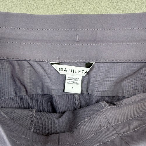 Athleta Headlands Hybrid Trek Joggers Womens 8 Purple Drawstring Tapered Stretch - Picture 7 of 9