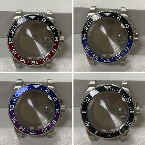 Cassa orologio 40 mm acciaio inox per Miyota 8215 8205 8200 Mingzhu 2813 3804 - Foto 3 di 40