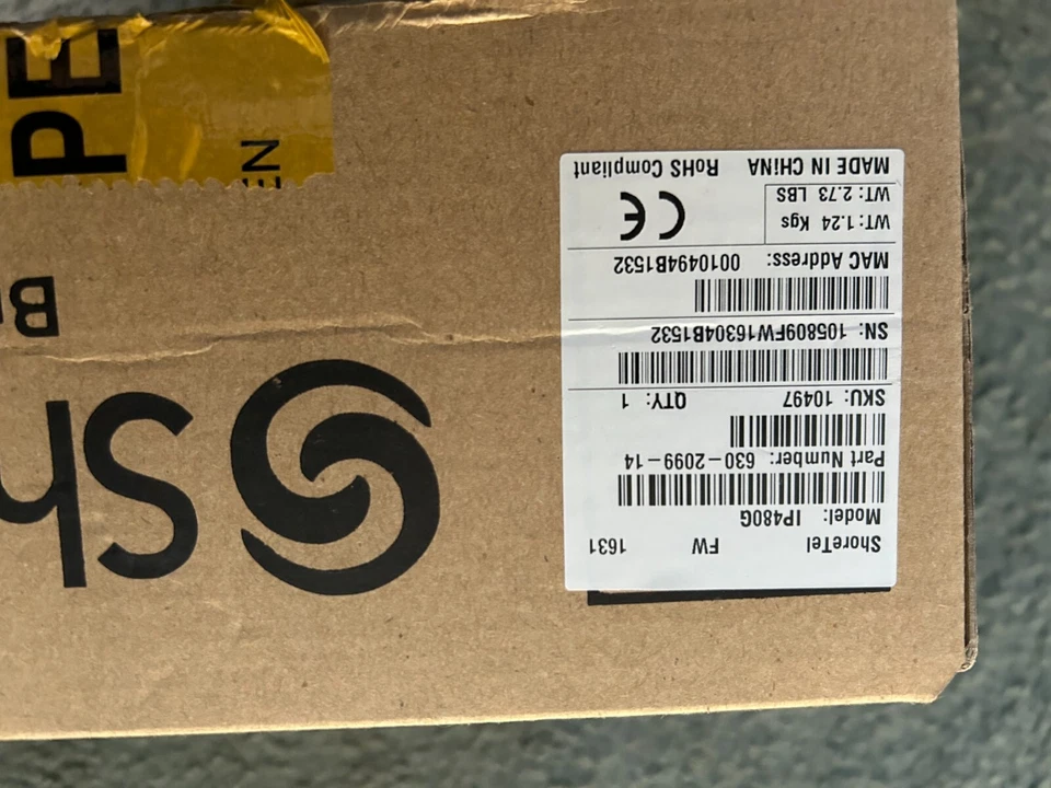 Shoretel IP 480G Full-Duplex Speakerphone 8 Lines Corded Black Single Keypad - Image 2 of 2